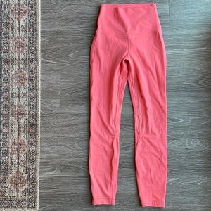 LULULEMON NWOT ALIGN HIGH RISE 25” in RASPBERRY CREAM, SIZE 2